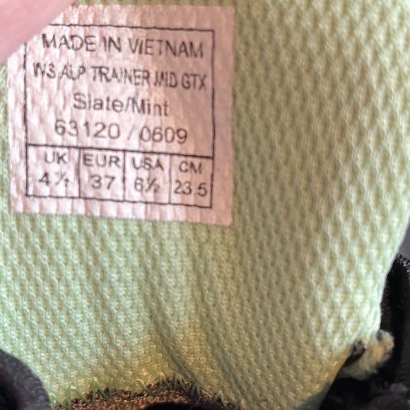 Salewa ALP TR MID GTX Mountain Trainer Hiking Boot Gortex Slate/Mint Size 6.5 - Picture 12 of 14